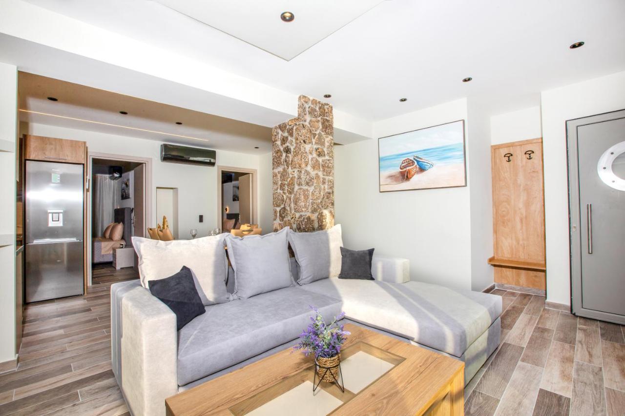 Black Rocks Family, Luxury Seafront Beach Maisonette Agios Gordios  Exterior photo